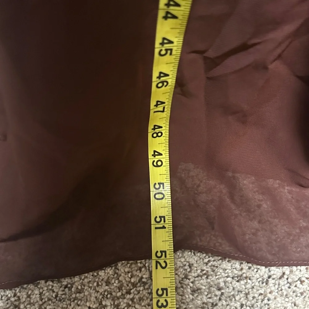 NWT, Elegant Chocolate Brown Strapless Dress With Scarf / Shoulder Cover‎